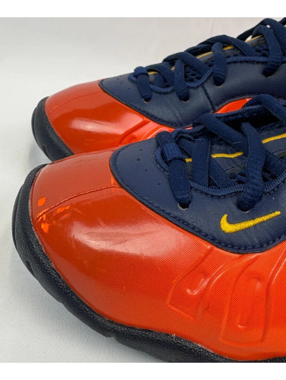 Nike Little Posite One GS Blue Void Rugged Orange Size 5.5Y Sneakers 644791-407
